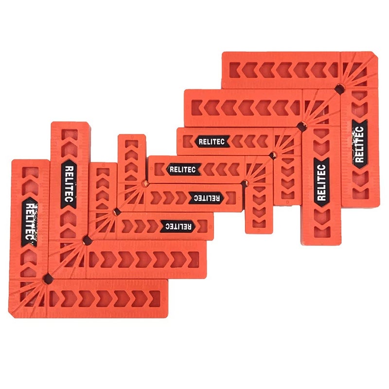 Relitec R 90 Degree Corner Clamp Clamping Squares Woodworking Tools Positioning Squares Right Angle Clamp Wood Clamps for Gluing Cabinets Picture Frames or Drawers Set of 8ï¼ˆ3" 4"ï¼‰ - Image 1